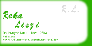 reka liszi business card