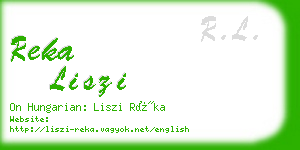 reka liszi business card